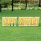 4 Pack Bulk Plastic Jumbo Happy Birthday Yard Sign Set - Gold
